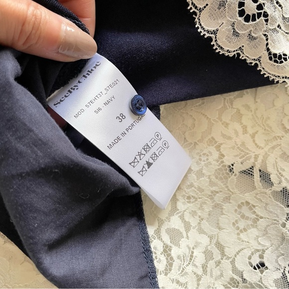 See By Chloe, very demure, long sleeve lace blouse, new condition, size 38/small - Picture 6 of 7